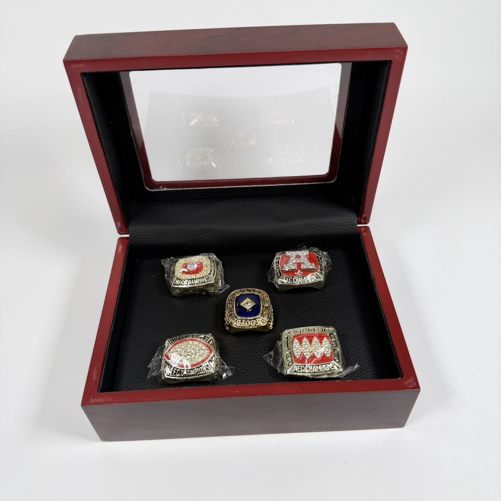 Buffalo Bills AFC Championship Rings Memorabilia REPLICA Set W Presentation Box